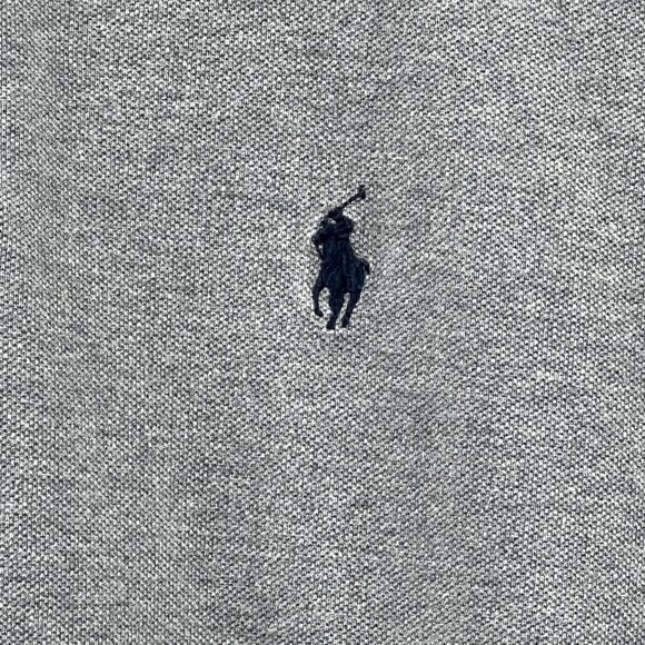 Polo Ralph Lauren Mens Large Classic Fit Grey Pullover Golf Sports Black Pony - Picture 9 of 10